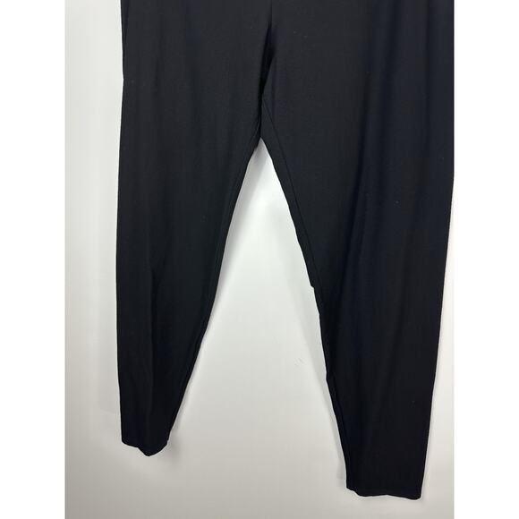 Eileen Fisher System Stretch Crepe Slim Fit Ankle Pants Pull On Black Size XL - Picture 9 of 11